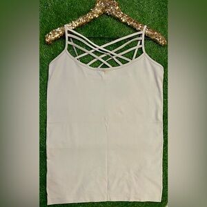 BRAND NEW WITH TAGS Beige Criss-Cross Strappy Seamless Cami – Plus Size